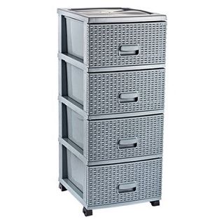 Συρταριέρα αποθήκευσης 44x38x91 ρατταν γκρί