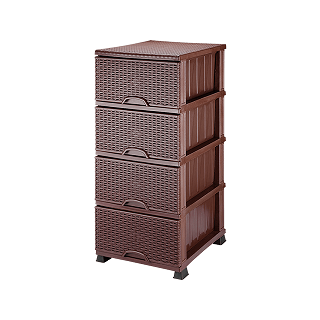 Συρταριέρα αποθήκευσης 44x38x91 ρατταν καφέ