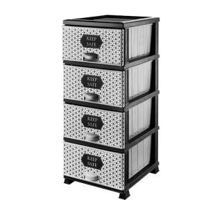 Συρταριέρα 4 θέσεων ντεκόρ 298-19