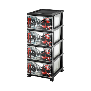 Συρταριέρα 4 θέσεων ντεκόρ 298-9