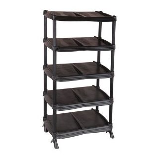 ΠΑΠΟΥΤΣΟΘΗΚΗ ΠΛΑΣΤΙΚΗ ΜΕ 5 ΡΑΦΙΑ 31Χ50Χ90ΕΚ. ΜΑΥΡΗ