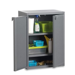 Ντουλάπα με ράφια “stile rattan” cm65x45x88h ΓΚΡΙ