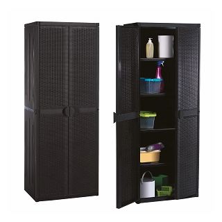 Ντουλάπα με ράφια “stile rattan” cm65x45x172h ΑΝΘΡΑΚΙ