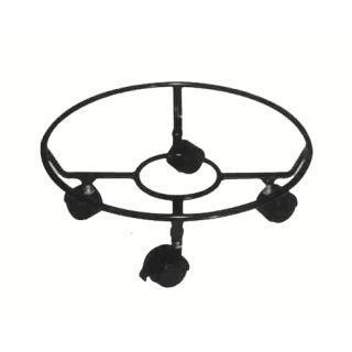 Γλαστροθήκη μαύρη με ρόδες νο.25