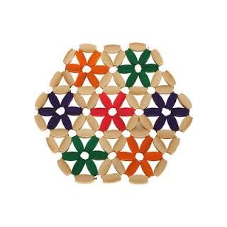 Σουβέρ μπαμπού χρωματιστό διάτριτο