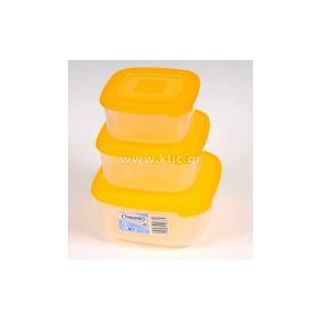 Τάπερ σετ 3τμχ τετράγωνο