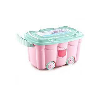 ΠΛΑΣΤΙΚΟ ΚΟΥΤΙ ΑΠΟΘΗΚΕΥΣΗΣ ΠΑΙΧΝΙΔΙΩΝ ΜΕ ΡΟΔΕΣ ΡΟΖ