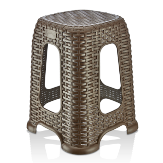 Σκαμπό ραττάν μεγάλο καφέ