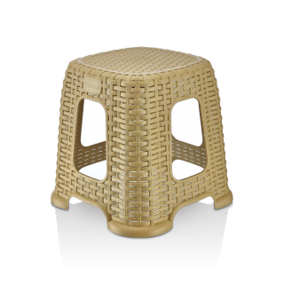 Σκαμπό ραττάν μικρό καφέ