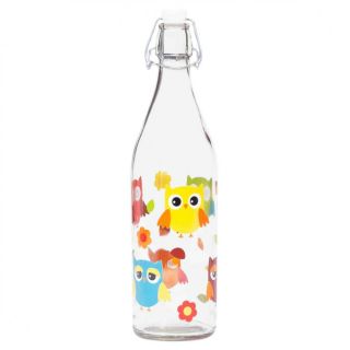 Μπουκάλι νερού γυάλινο με ασφάλεια ντεκόρ 1lt