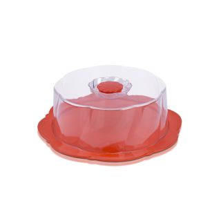 Τουρτιέρα πλαστική με καπάκι "μαργαρίτα" ΑΣ